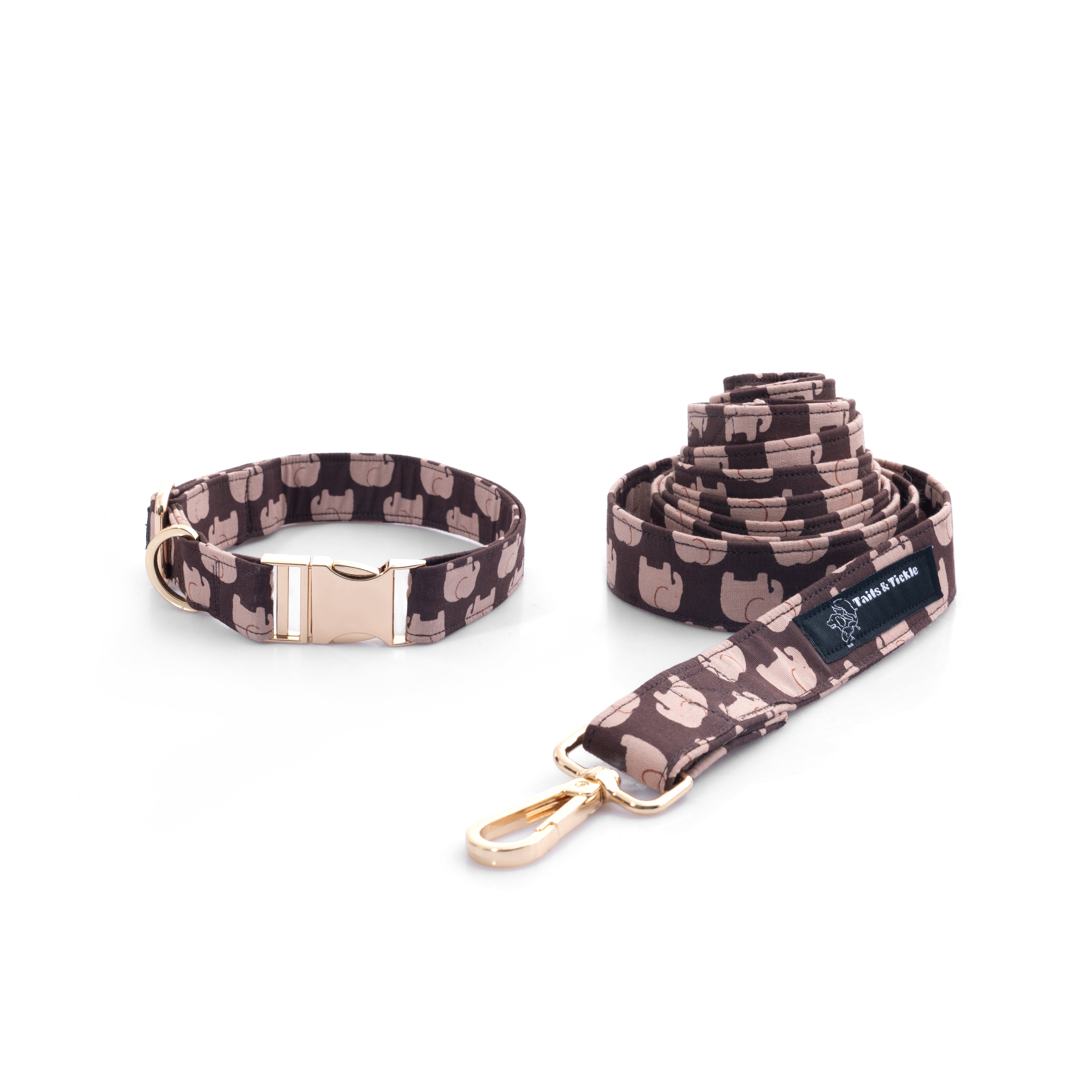 Elephent Trail Collar+Leash+Salior Bow